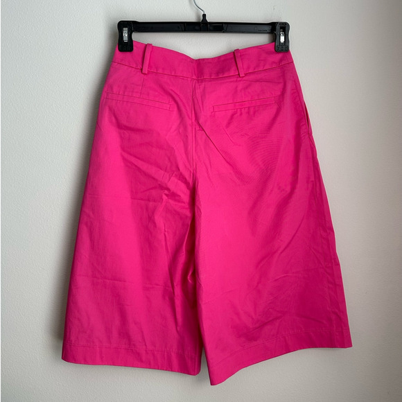 NWT Anthropologie Exquise Pink Cotton High Rise Bermuda Shorts Size Small - Picture 4 of 9